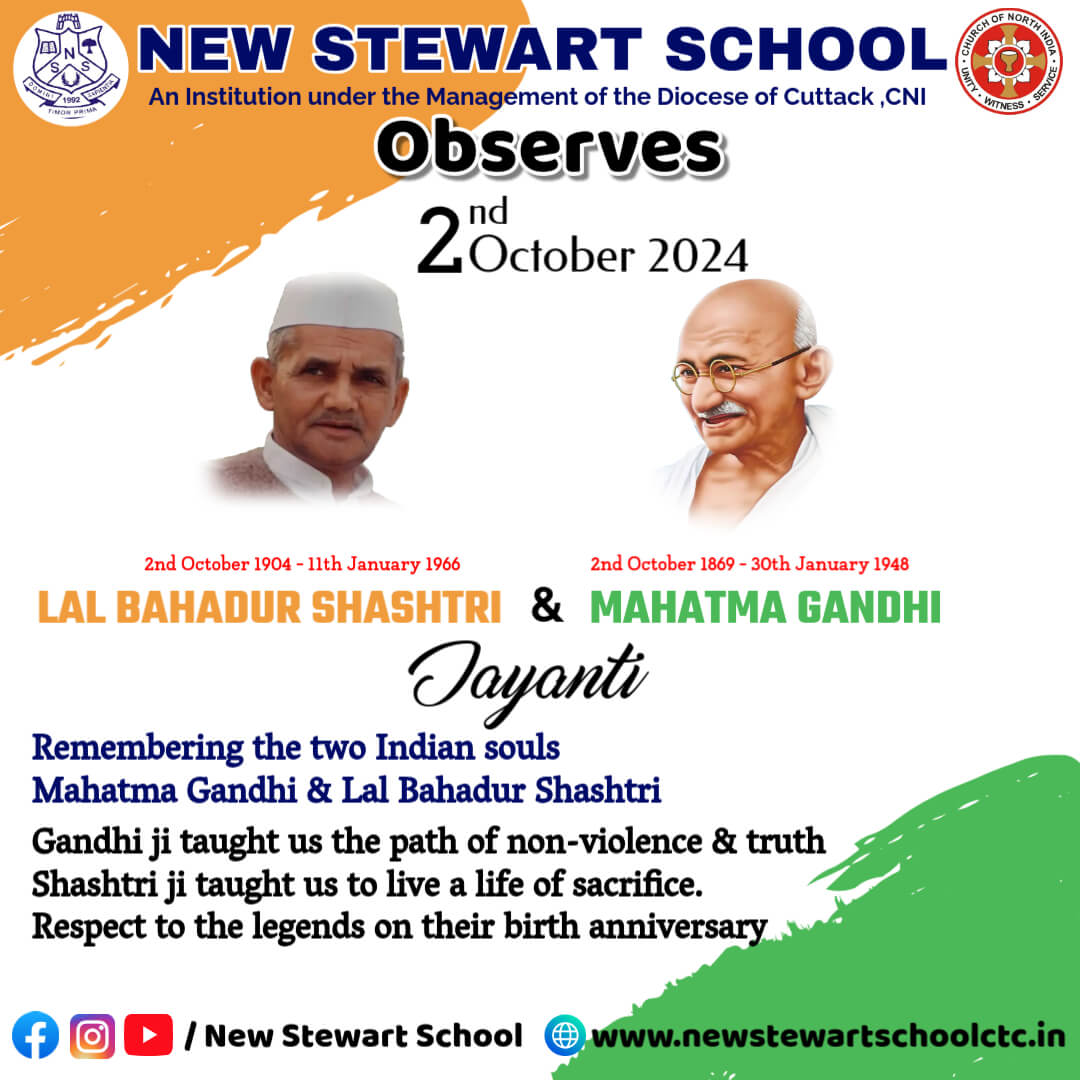 MAHATMA GANDHI & LAL BAHADUR SHASHTRI JAYANTI 2024